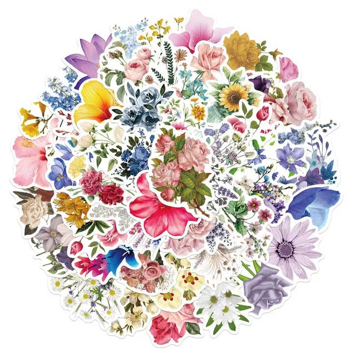 Magnifique Hearts - Wholesale Sticker - Waterproof Floral Stickers: Fade resistant Decal Personalize