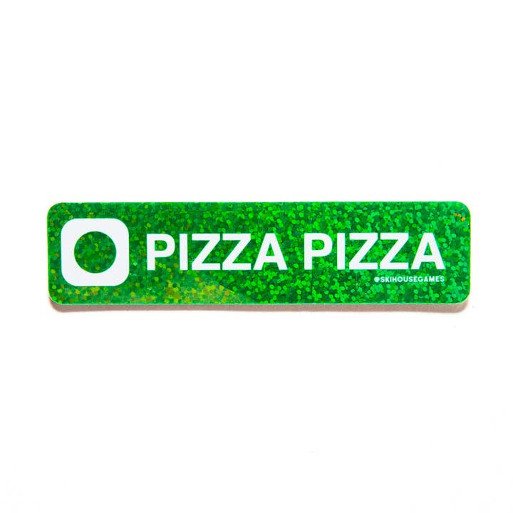 Pizza Pizza Glitter Sticker for wholesale by Ski House Games