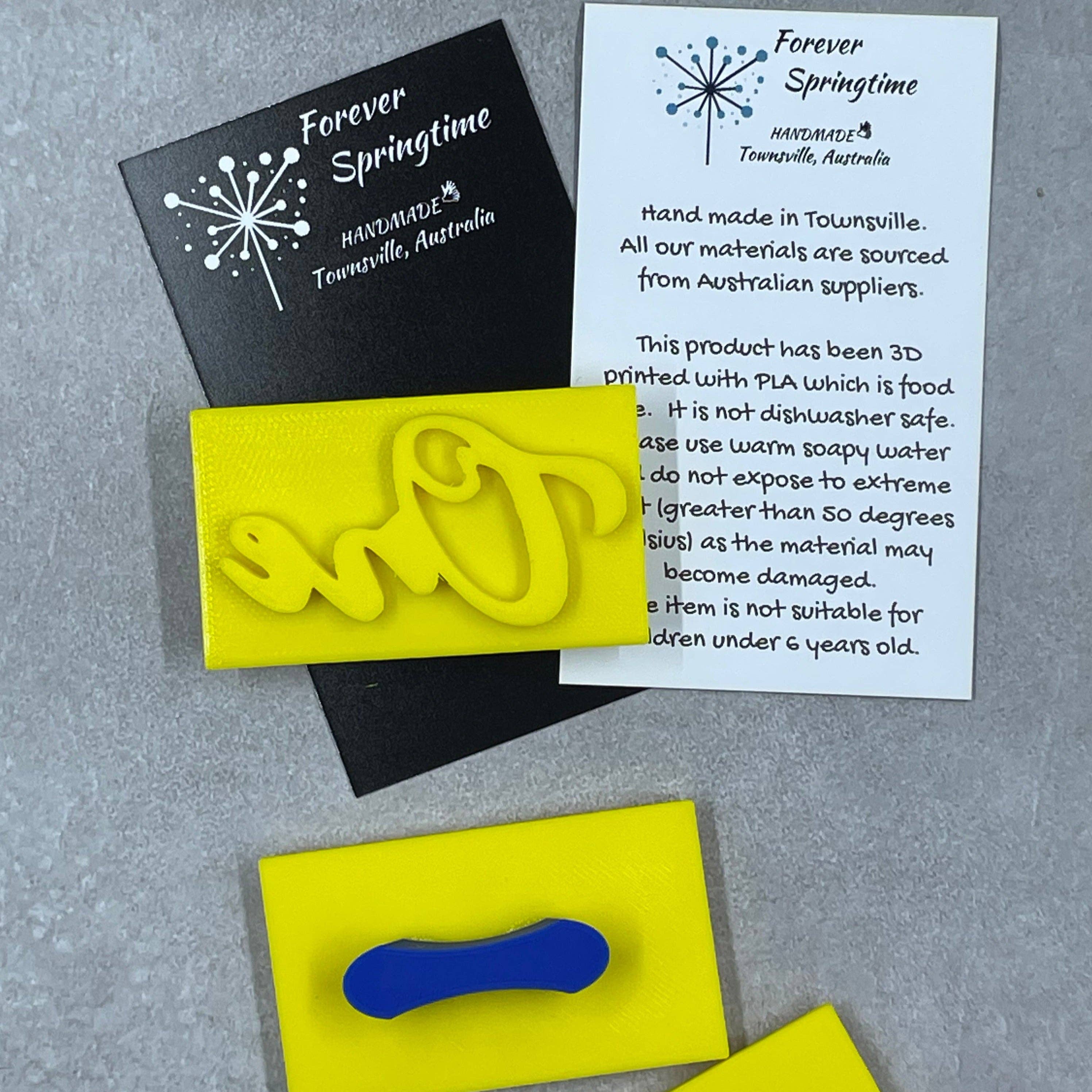 Forever Springtime – wholesale Hantverksverktyg – Födelsedag EN stil 'D' Embosser Stämpel för Fondant/Polymer Clay /Clay /Plasticine0