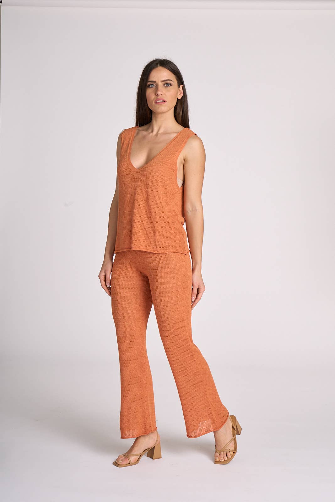 TENNÉ - Vendita all'ingrosso Top in maglia - Donna - Top lavorato a maglia con scollo a V - Valeria6