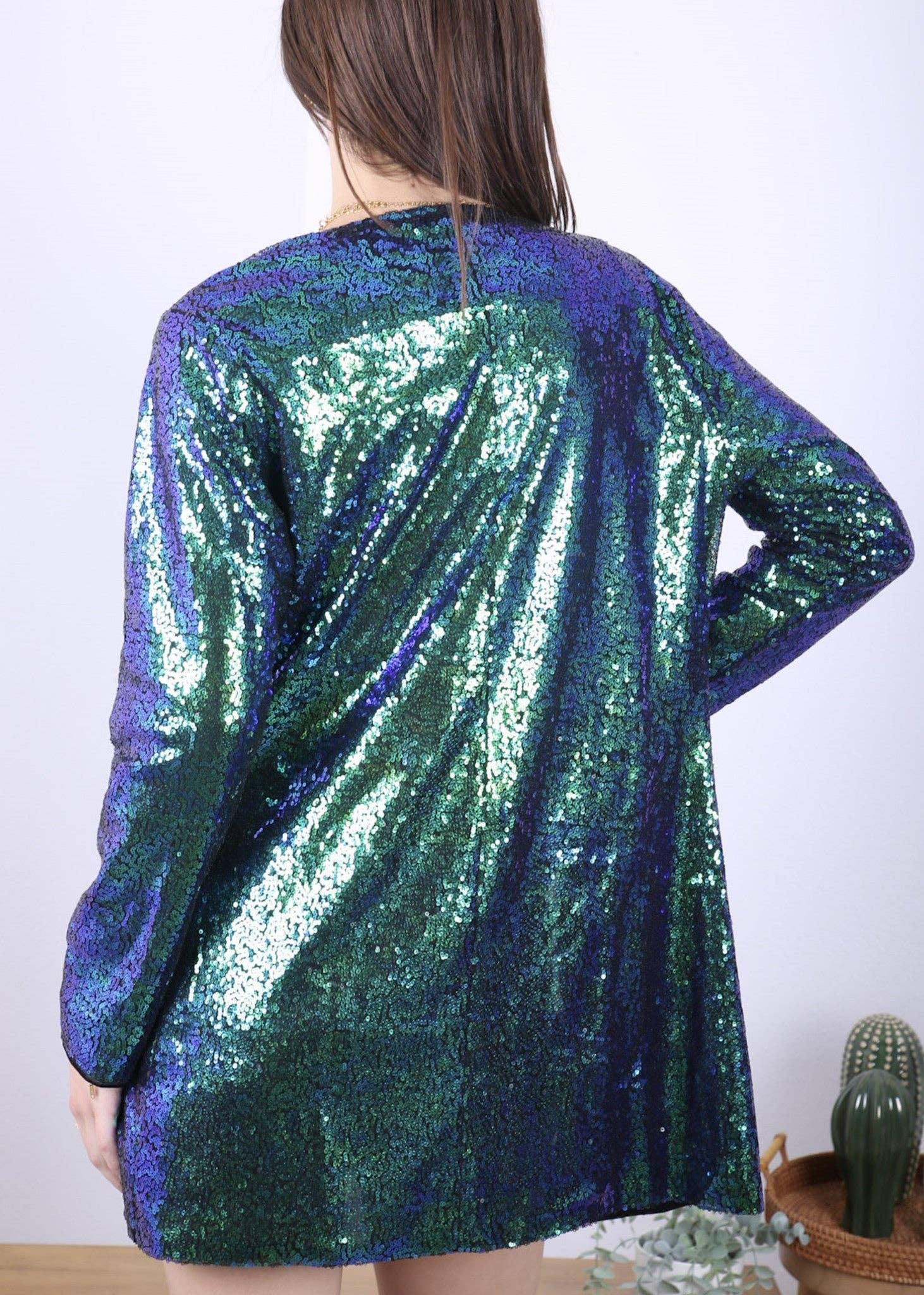 Anna Kaci Wholesale – wholesale Jacket – Women's – Women's Sequin Jacket Open Front Coat Blazer Party Cocktail29