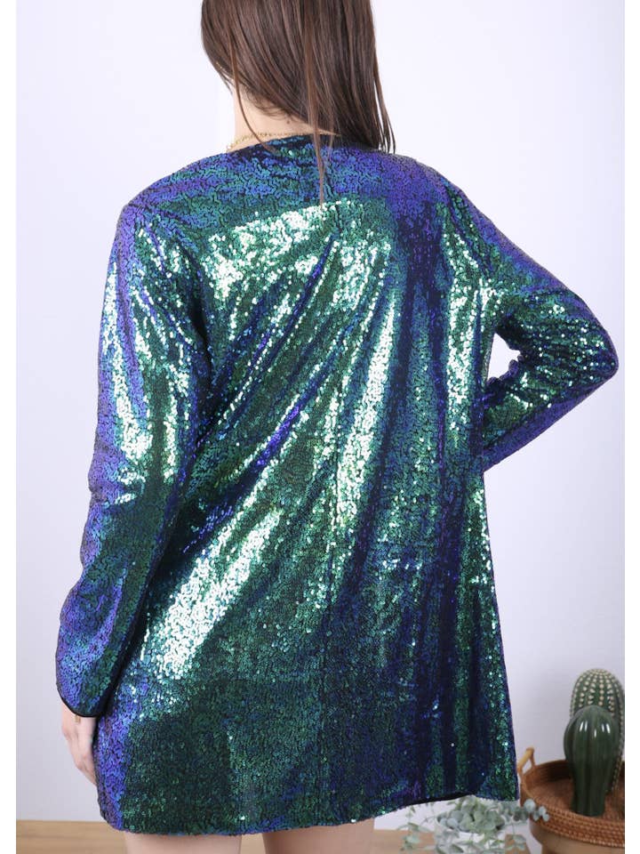 Anna Kaci Wholesale - Wholesale Jacket - Women's - Women's Sequin Jacket Open Front Coat Blazer Party Cocktail29