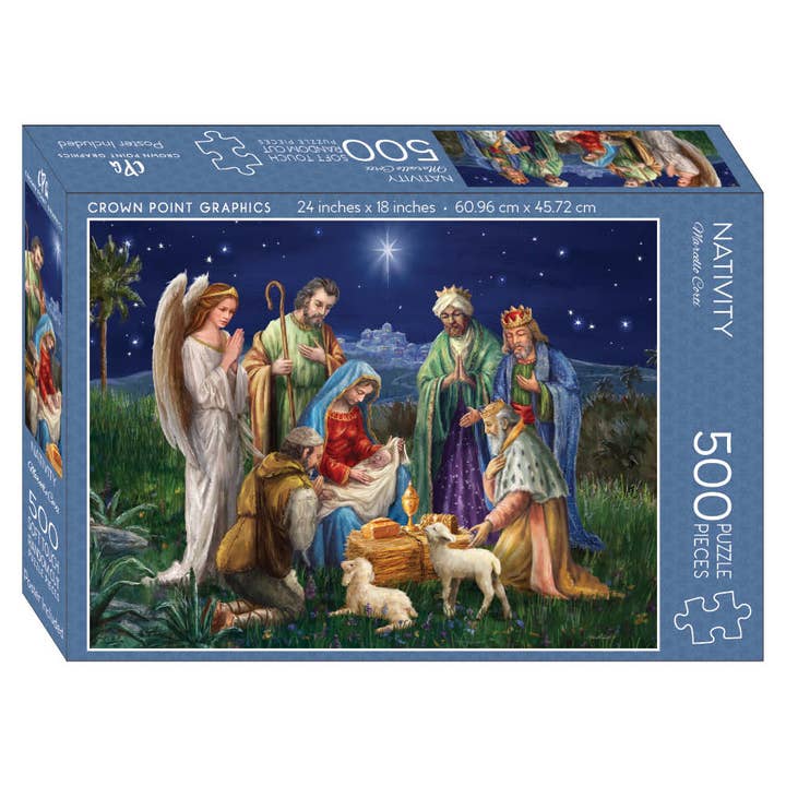Crown Point Graphics - Wholesale Puzzle - Adult - Nativity- 500 pc Jigsaw Puzzle