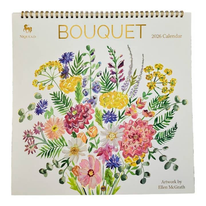 Calendrier mural Bouquet 2026 pour la vente par NIQUEA.D