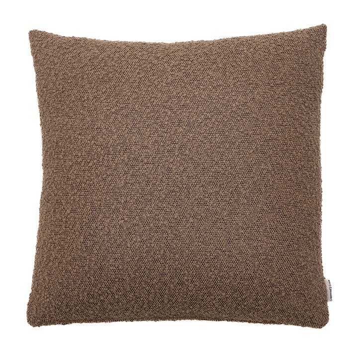 Taupe Bouclé Double-sided Cushion - 42x42cm (17"x17") for wholesale by Hines of Oxford
