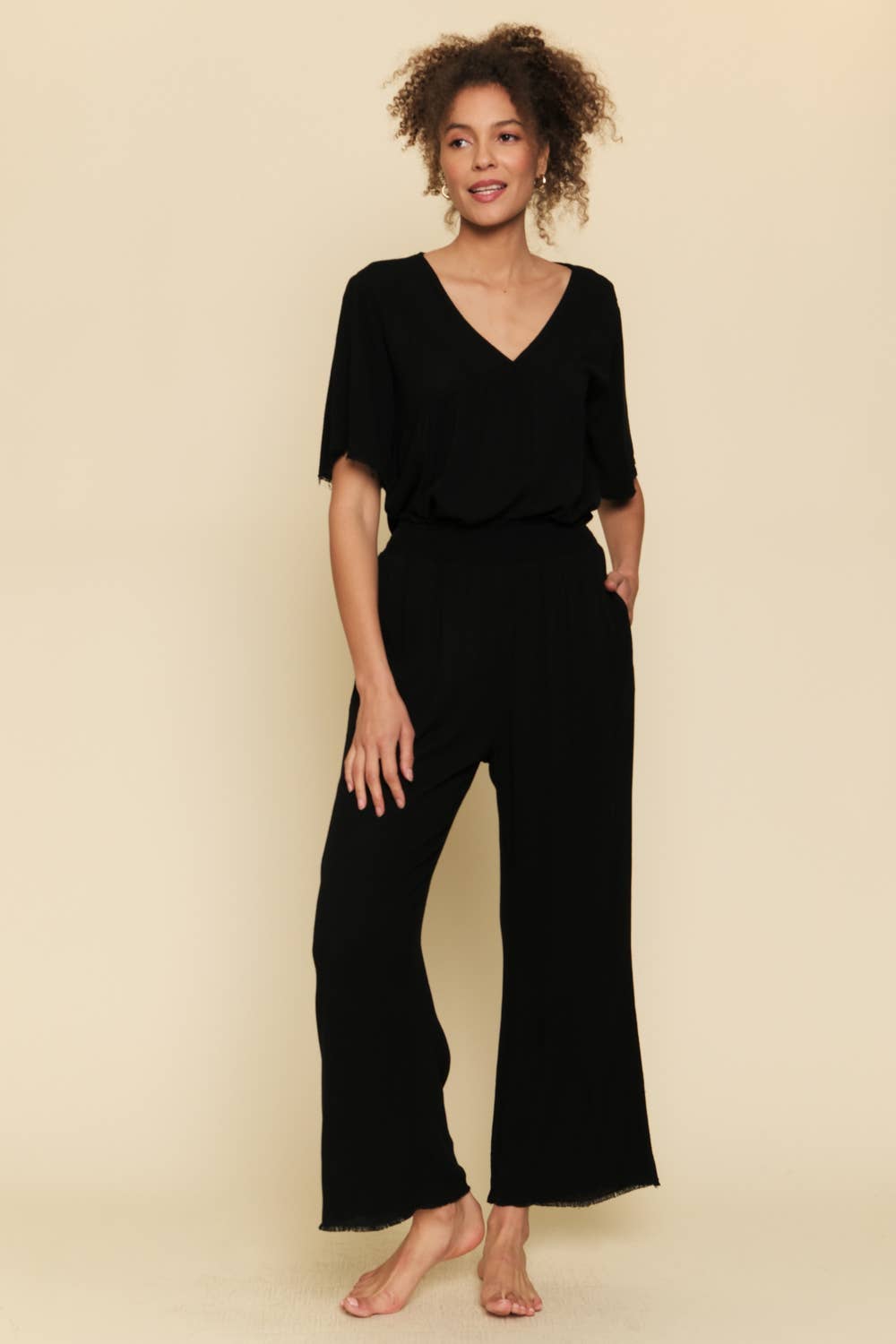 Mystree - Wholesale Broek - Dames - 57348 Rechte broek met rafeltjes4