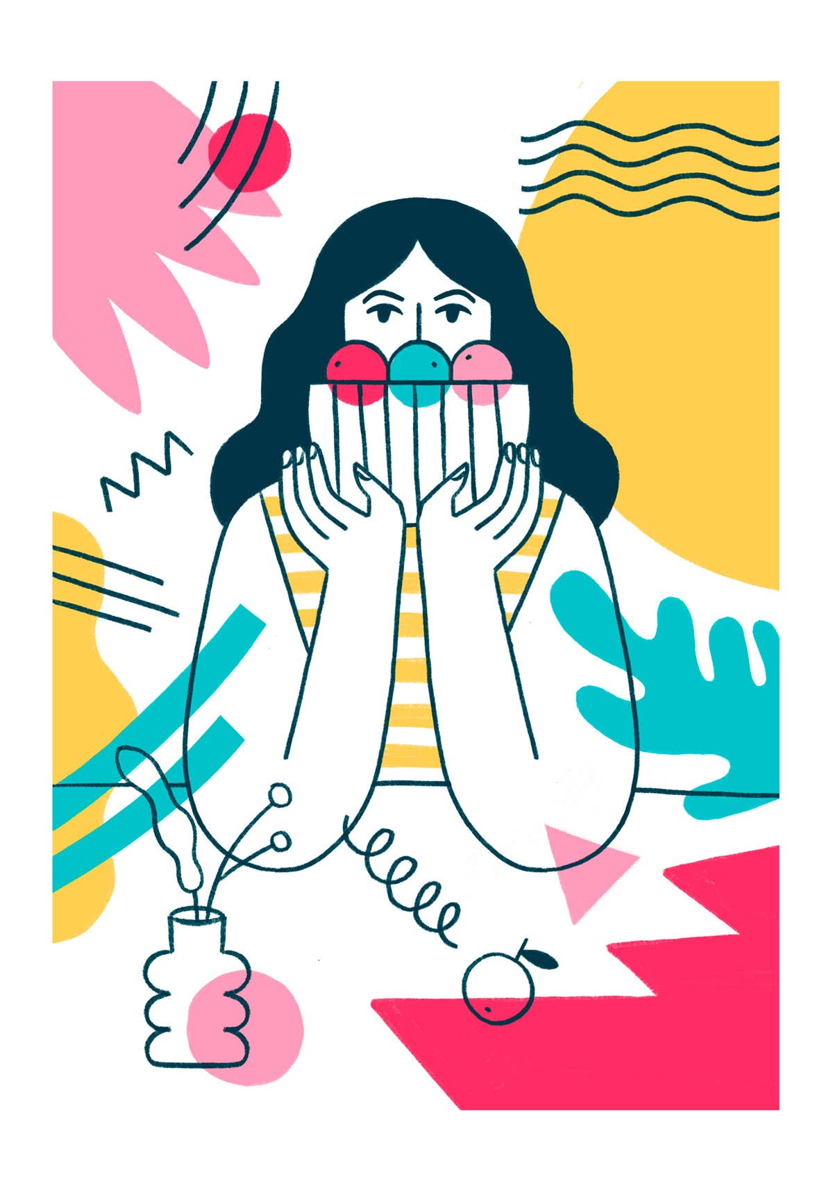 Ana Seixas - Wholesale Kunstprint - Fruitmand//A4 digitale print2