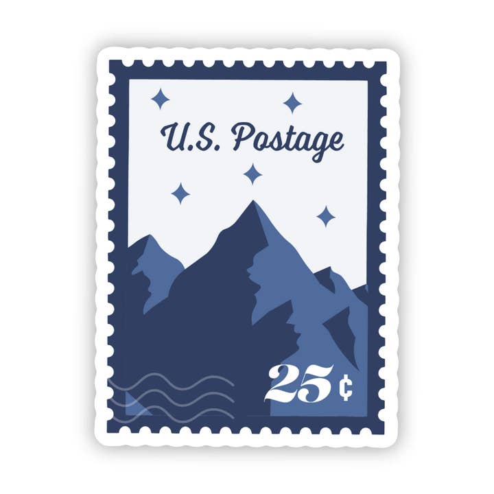 Big Moods - Wholesale Sticker - Blue Mountain US Postage Stamp Sticker