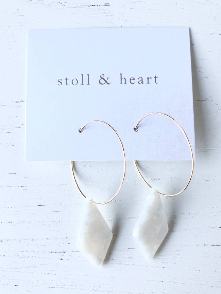 The Marley White Tortoise Diamond for wholesale by Stoll & Heart