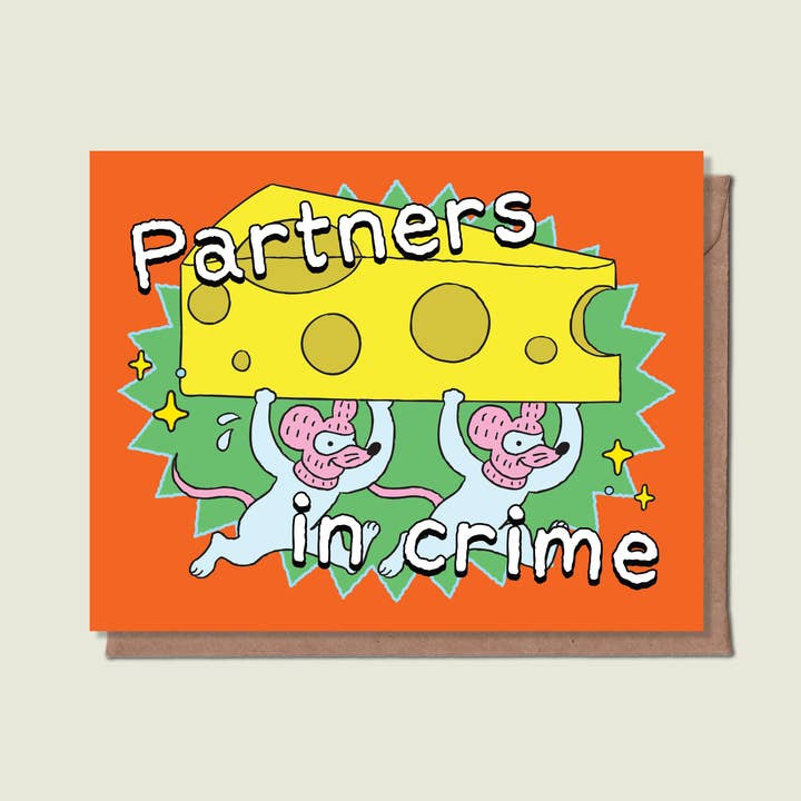 Tarjeta de Felicitación Compañeros en el Crimen para venta al por mayor de Épée Lapin Studio