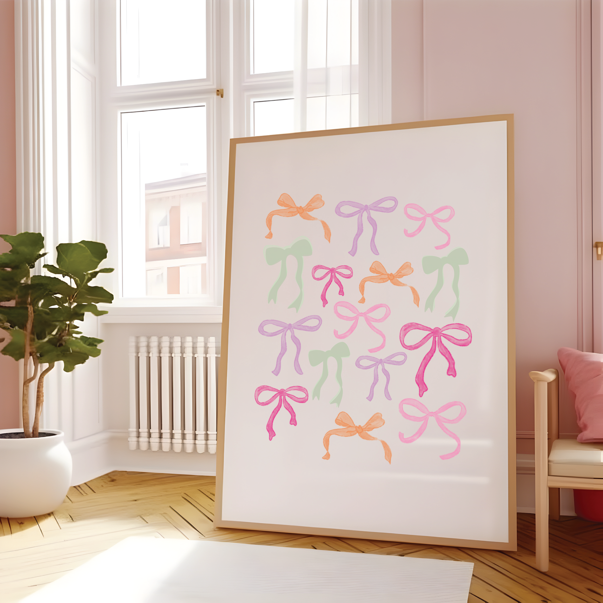 Totally Posie - Wholesale Art Print - Watercolor Bows0