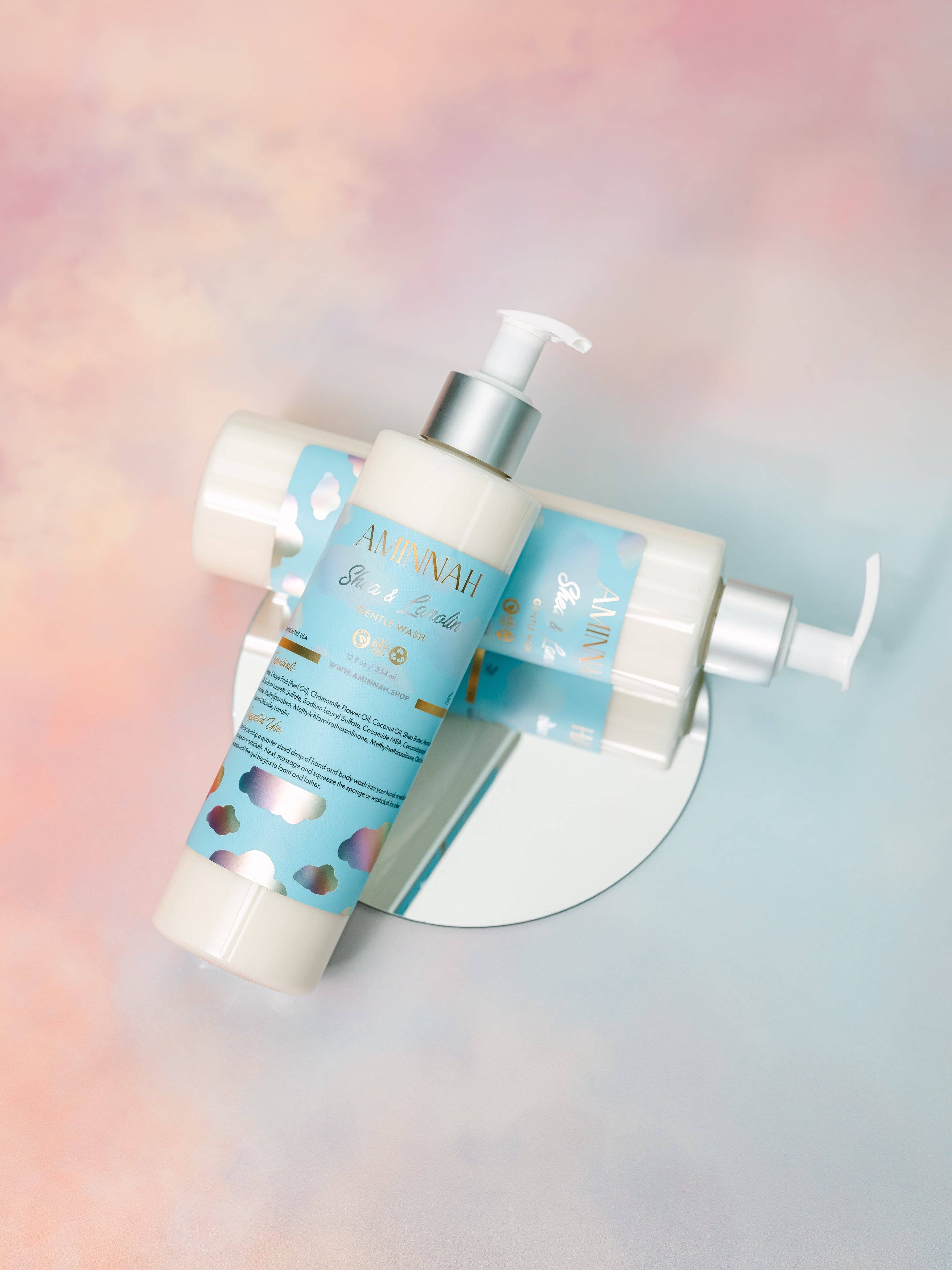 AMINNAH - Wholesale Body Wash/Shower Gel - Eczema (Shea & Lanolin) Gentle Cleanser3