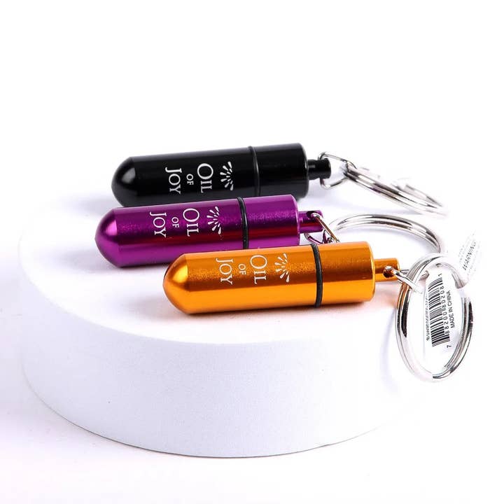 Swanson Christian Products - Wholesale Keychain - Unisex - Key Ring Oil Of Joy Vial - 2 Inch Small - Pack of 62