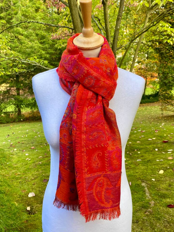 SUKKUR SCARF - 50% WOOL / 50% SILK for wholesale by DIWALI PARIS