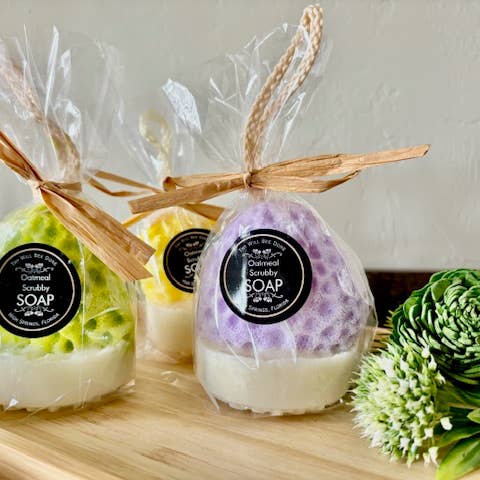 Thy Will Bee Done Apiary - Wholesale Bar Soap - Sponge Soap On A Rope, Goat's Milk Soap Scrubby, Soap GIft