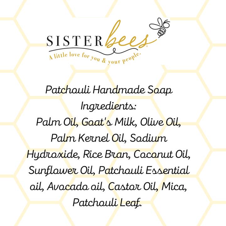 Sister Bees LLC - Wholesale Bar Soap - Patchouli Goat's Milk Soap1