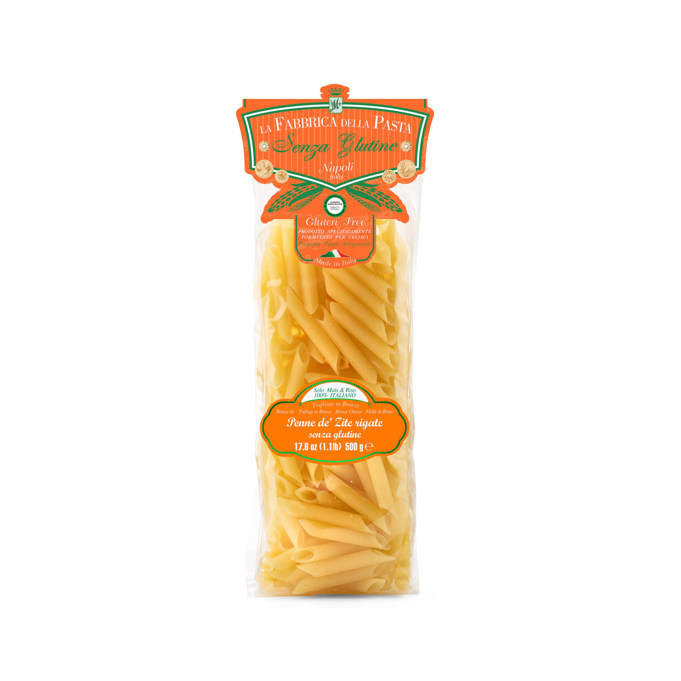 Zia Pia - Wholesale Pasta - Gluten Free Penne “de zite” Rigate