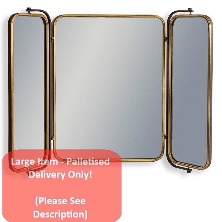 McGowan & Rutherford Ltd - Wholesale Wall Mirror - Industrial Large 3 Fold Wall Mirror0
