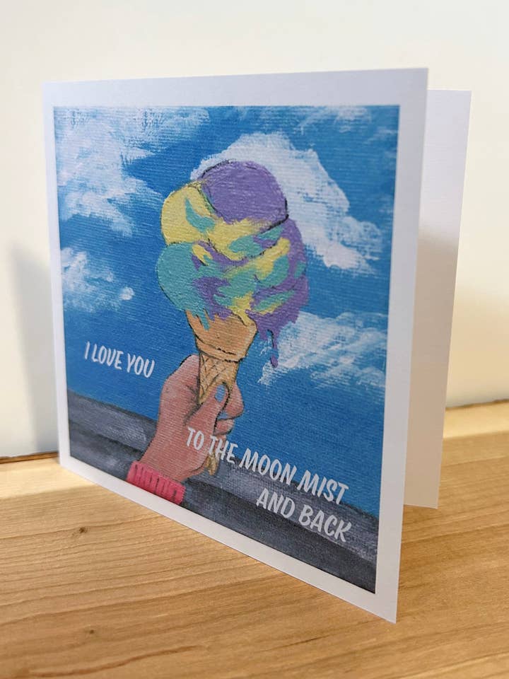 Moon Mist Card for wholesale by Emily Paints