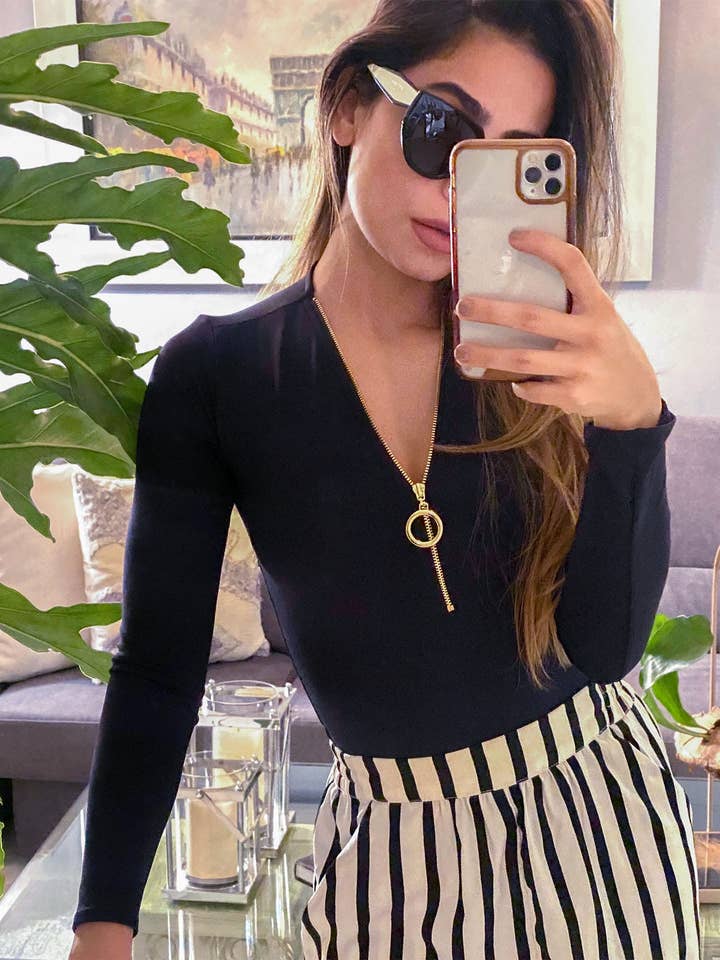 Romper met gouden halslijn voor wholesale door GAT Fashion Lab