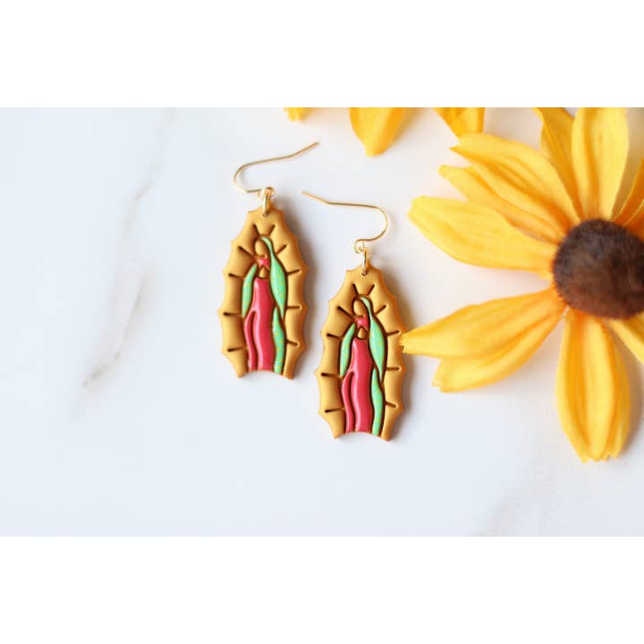 Skye Eclisse Jewelry - Wholesale Dangle Earrings - Virgen De Guadalupe Earrings