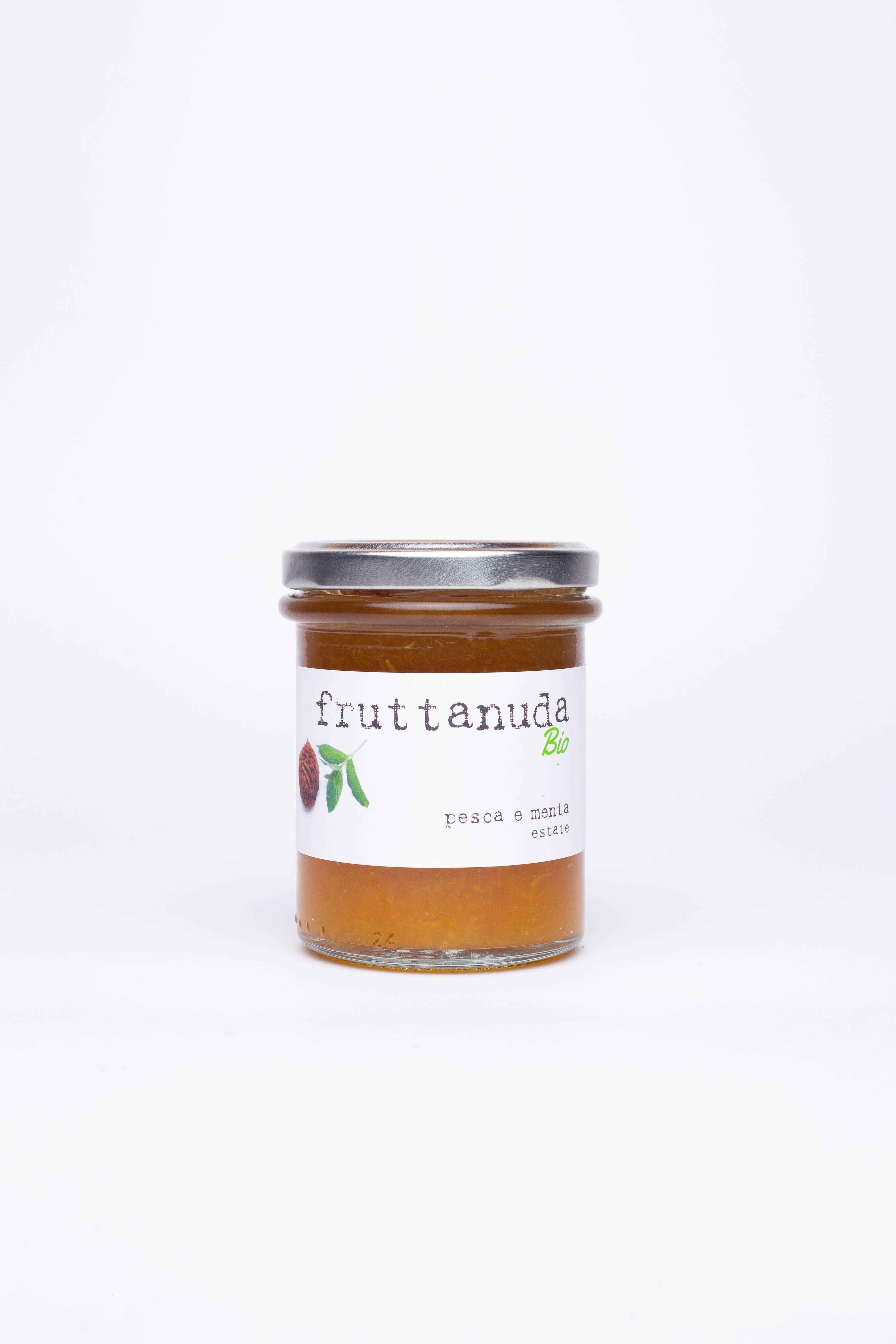 fruttanuda - Vendita all'ingrosso Confettura - Confettura extra di Pesca e Menta Biologica