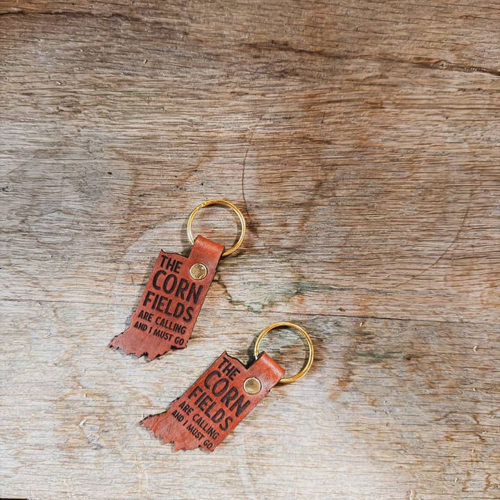 Left Grain - Wholesale Keychain - Unisex - Indiana Keychain - The Cornfields are Calling and I Must Go1