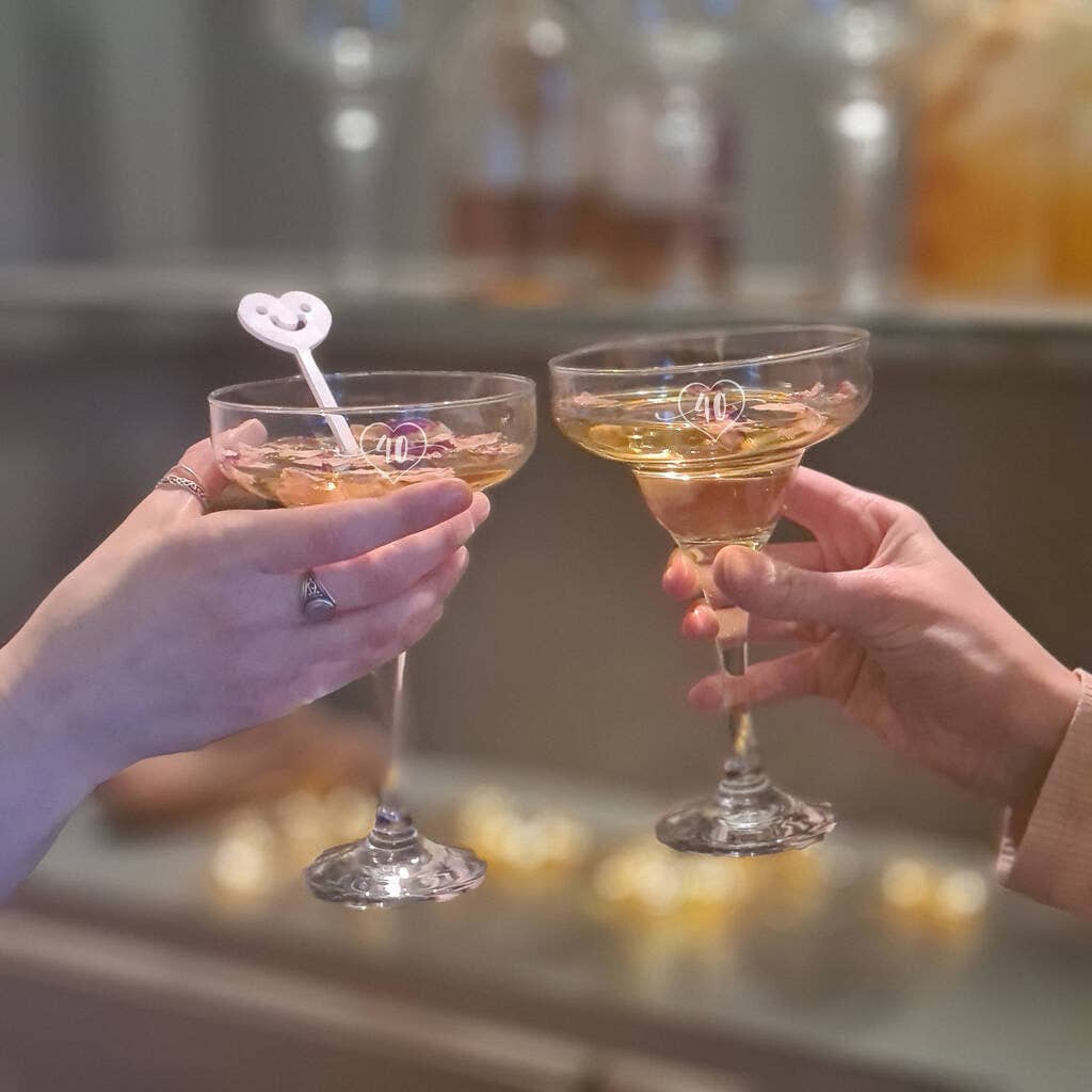 Afewhometruths – wholesale Cocktail/liquor glass – 40th Birthday Cocktail Glass1