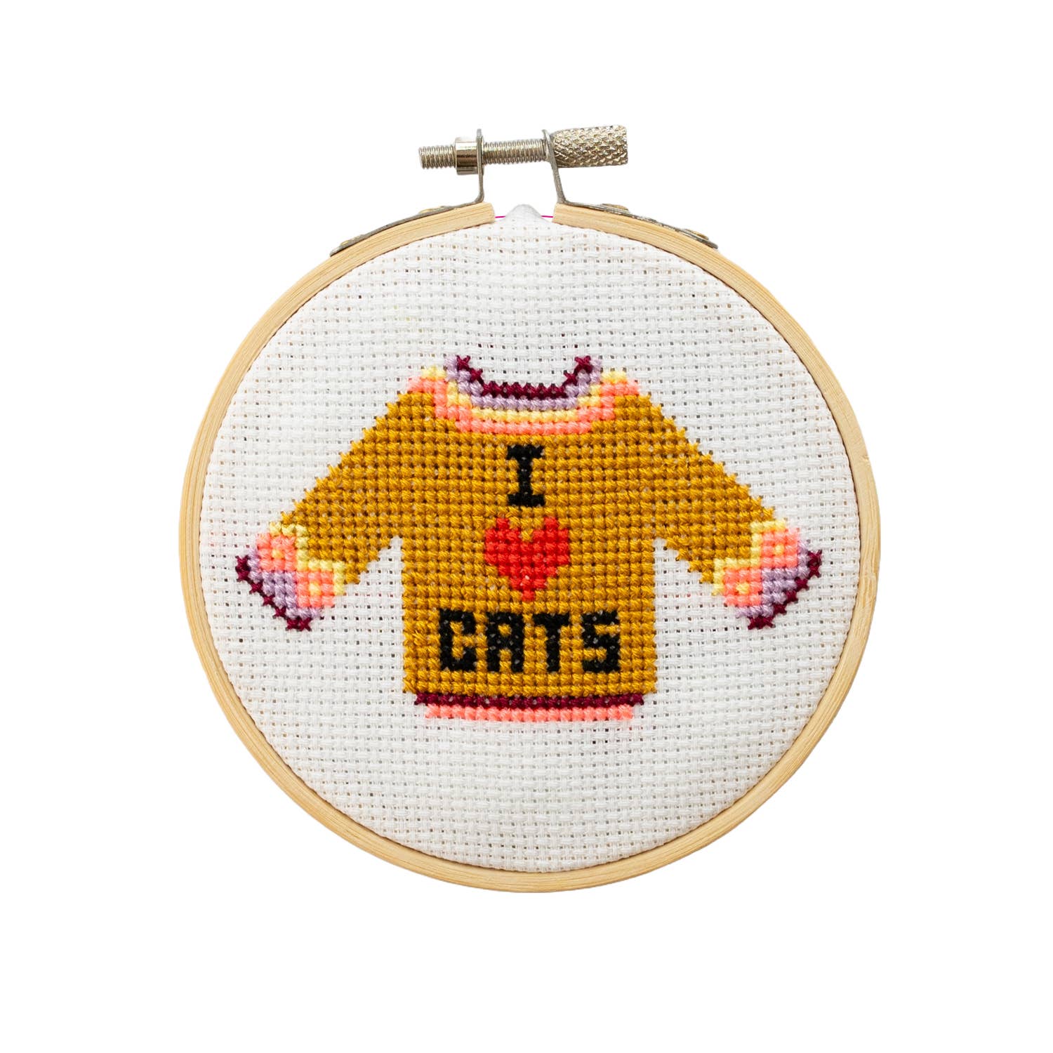 Cotton Clara Craft Kits & Supplies - Wholesale DIY Craft Kit - I Love Cats Cross Stitch Kit4