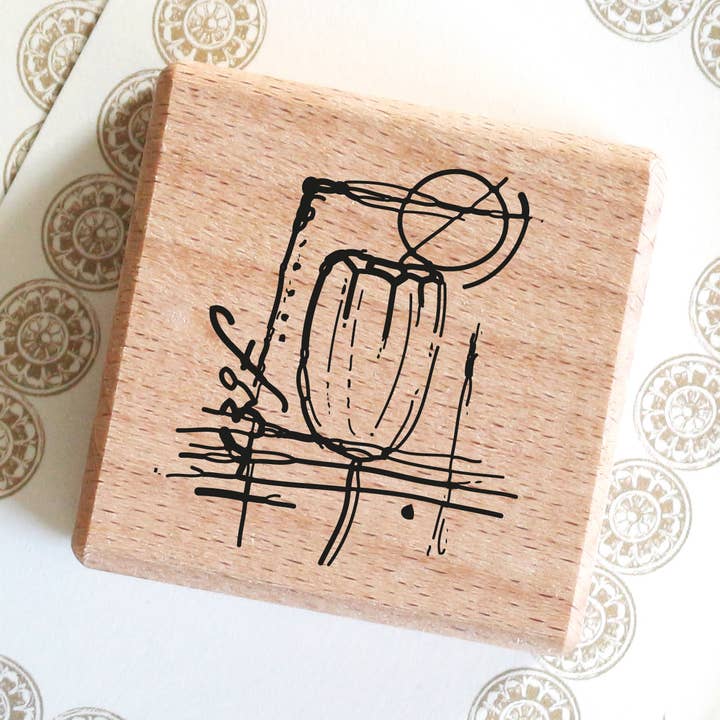 Tampon - Floral abstrait n° 43 pour la vente par Emadam - Art & Design