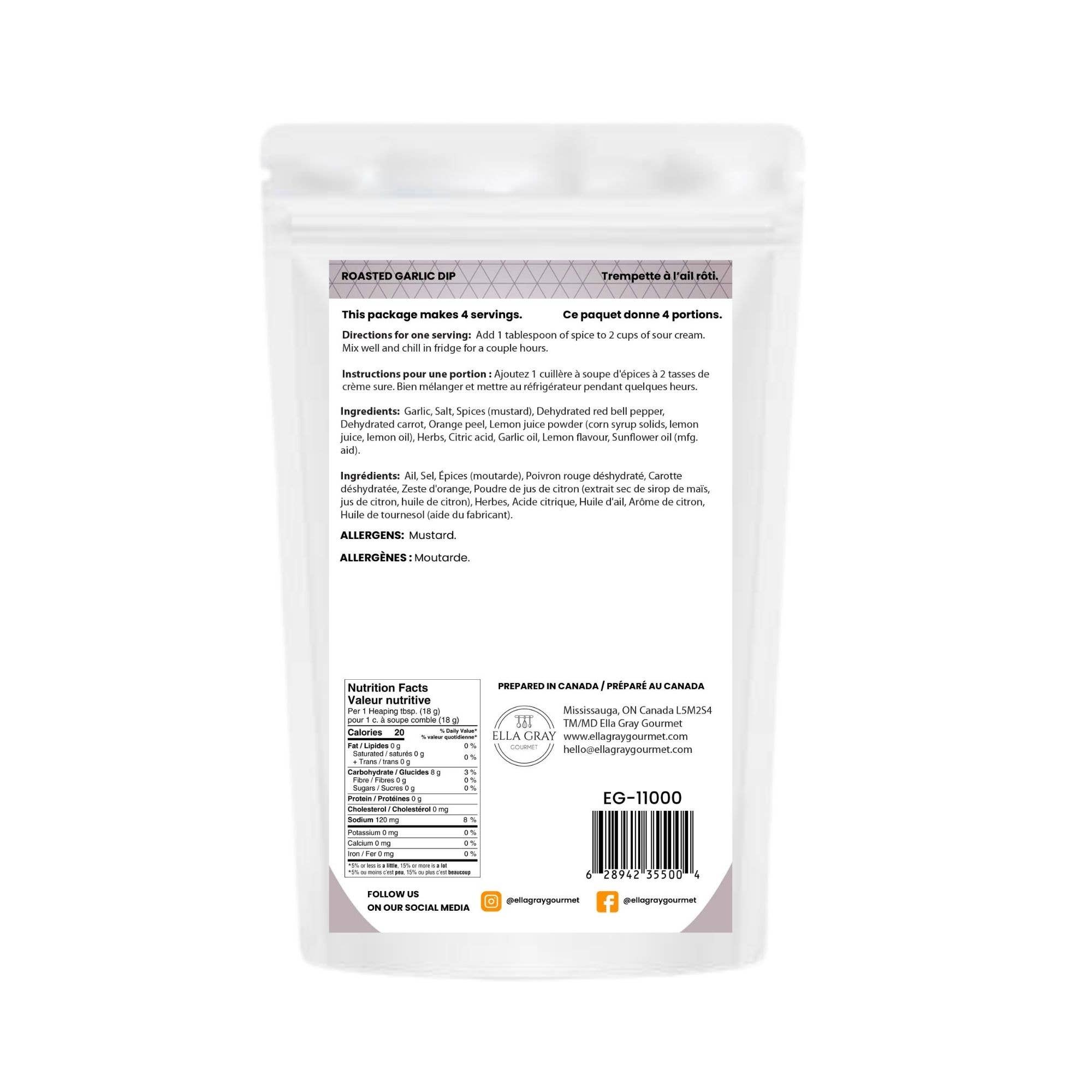 Ella Gray Gourmet - Wholesale Dip - Cold Dip - Roasted Garlic1