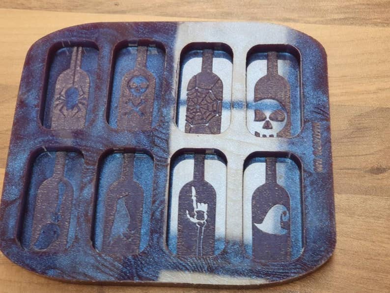 Mr Resin – wholesale Craft supplies – Halloween Bottles Wax Melt Silicone Mould - HB Style Size0