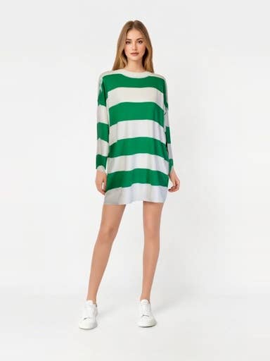 Stripe Harmony Sweater - Sophisticated Fit for wholesale by NINEF