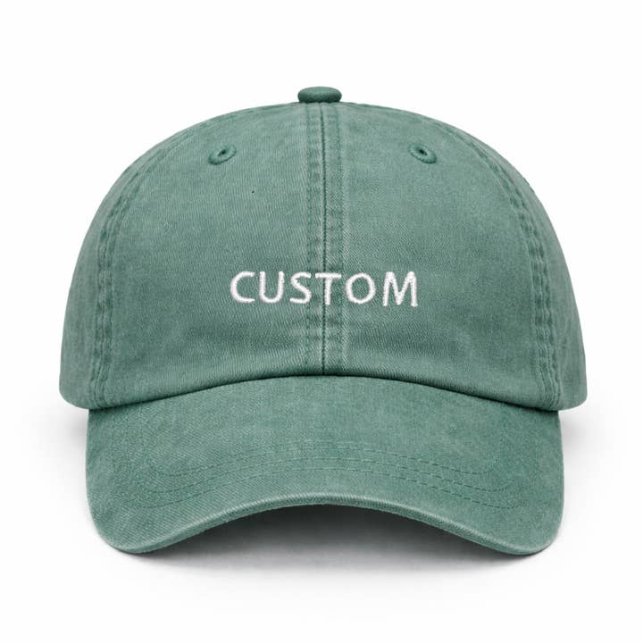 Custom Text Minimalist Dad Hat - Embroidered Ball Cap for wholesale by Gracie Designs