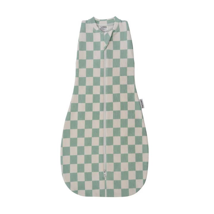 Tiny Twinkle - 2-in-1 Baby Sleep Sack- 1.0 TOG - Sage Checkers for wholesale by Tiny Twinkle
