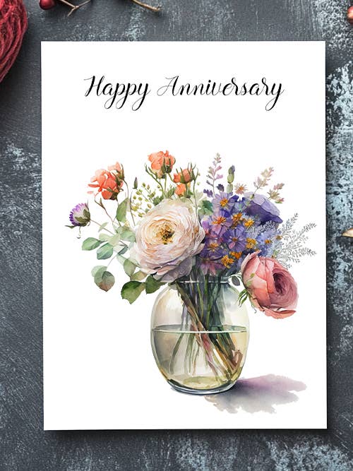 Gelukkige Verjaardag Bloemenboeket - Verjaardagskaart voor wholesale door Homemade Hollydays Wholesale