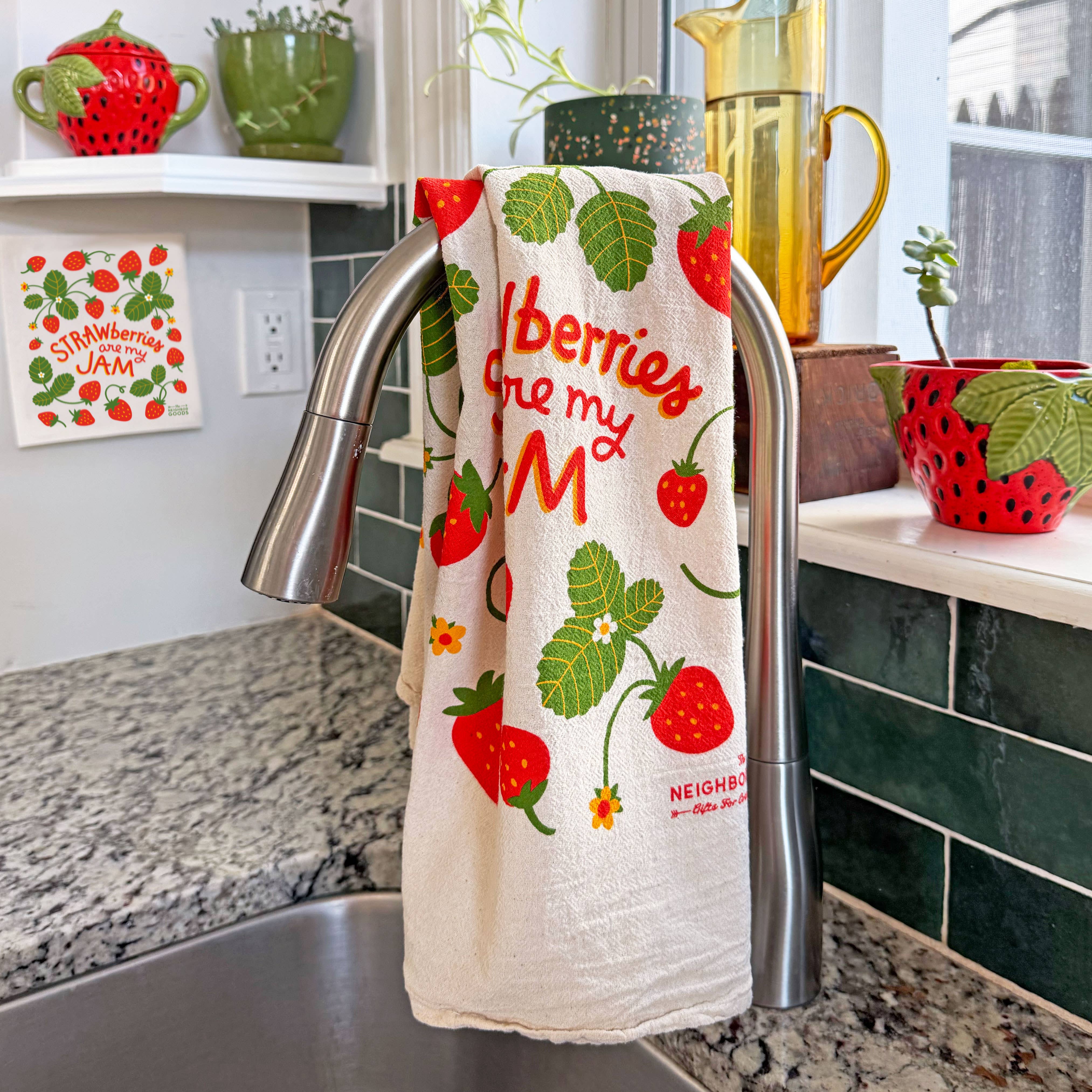 The Neighborgoods - Wholesale Tea Towel - Strawberry Tea Towel 1