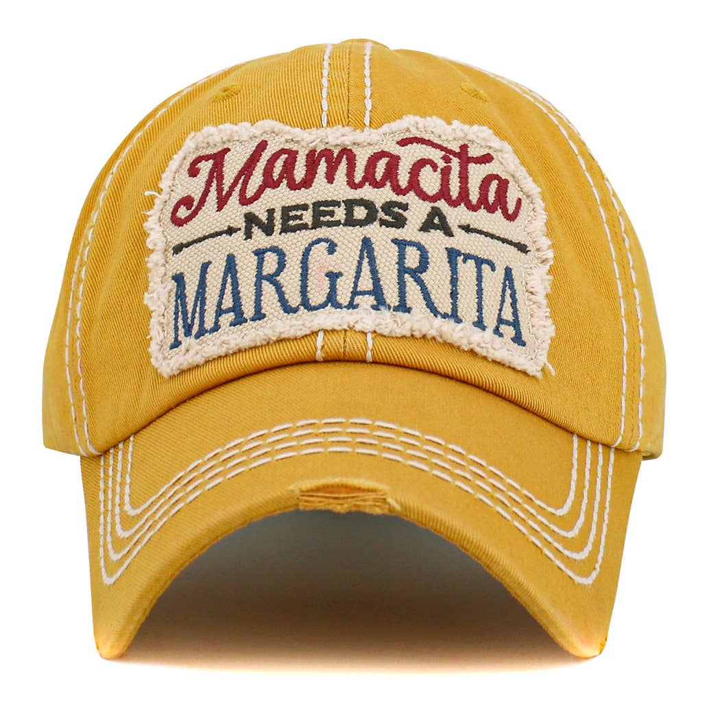 SOPHIA WHOLESALE - Vente Casquette de baseball – femme - Casquette de bal vintage lavée Mamacita Needs a Margarita4