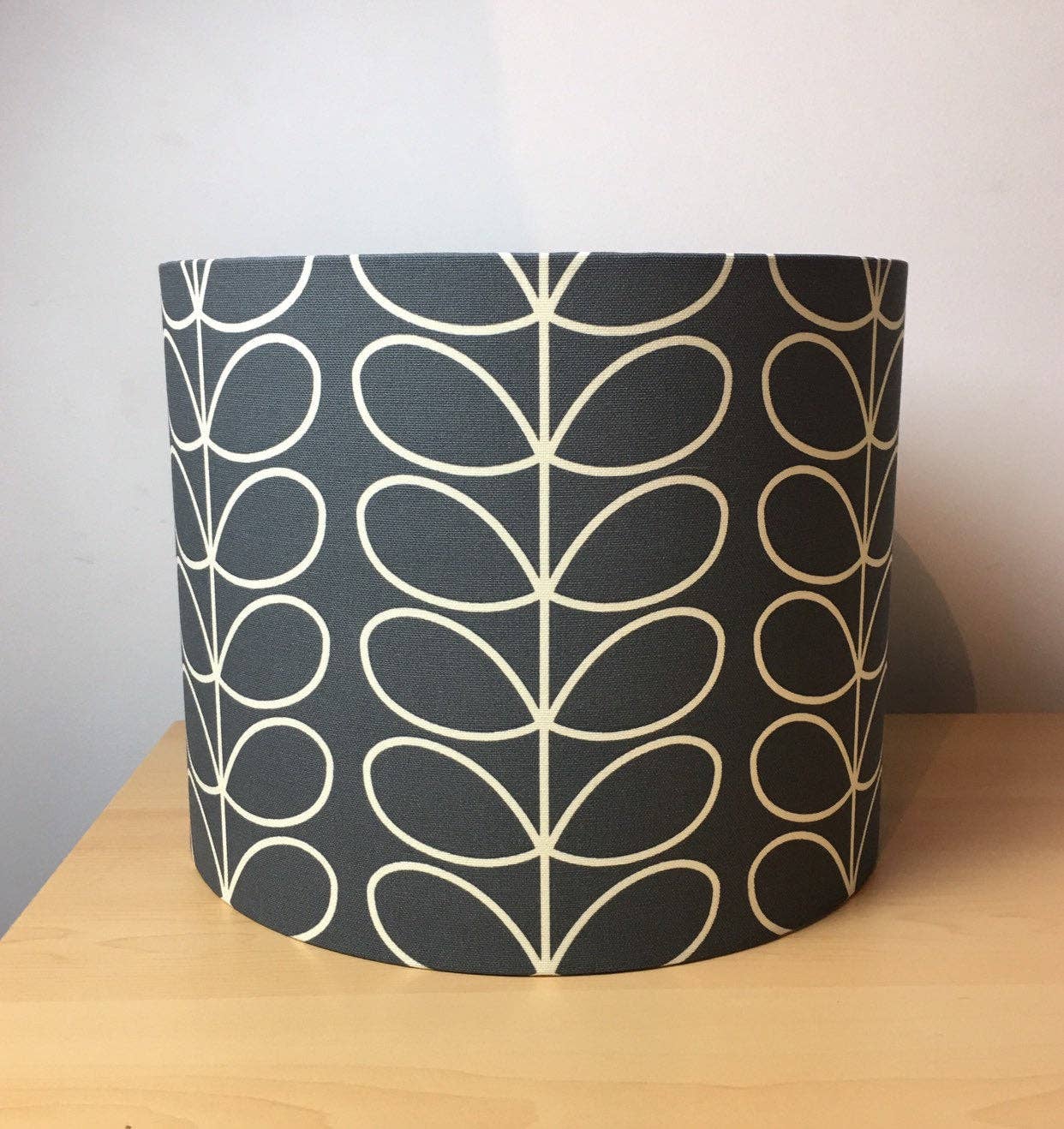 LouSeal Handmade Lampshades - Wholesale Lamp Shade - Orla Kiely Linear Stem Cool Grey Handmade Lampshade12