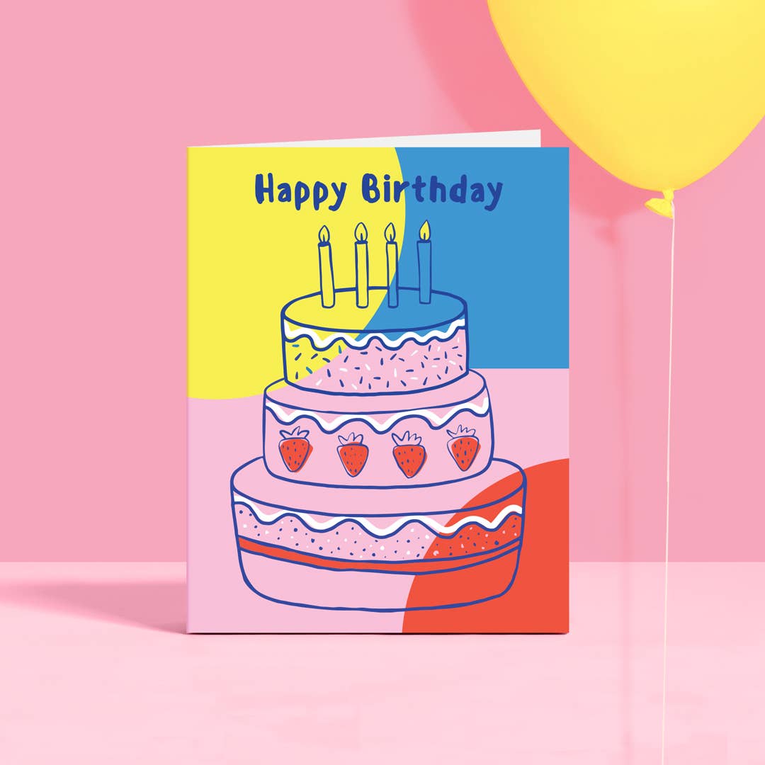 Belle Belette – wholesale Födelsedagskort – Colorblock födelsedagskort1
