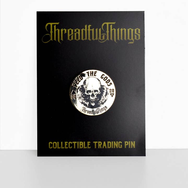Threadful Things Feed the Gods Enamel Pin for wholesale by Threadful Things