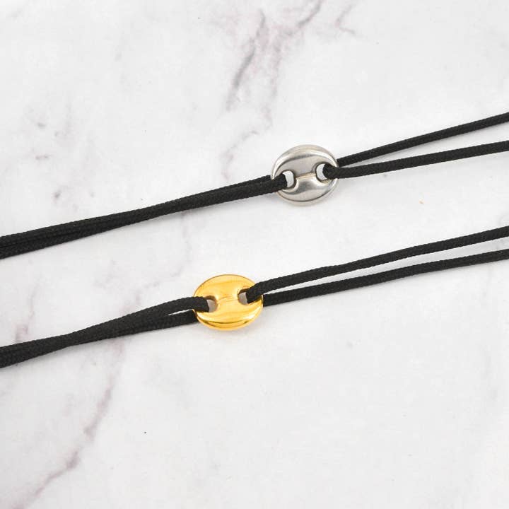 Coffee bean cord bracelet for wholesale by Angiie