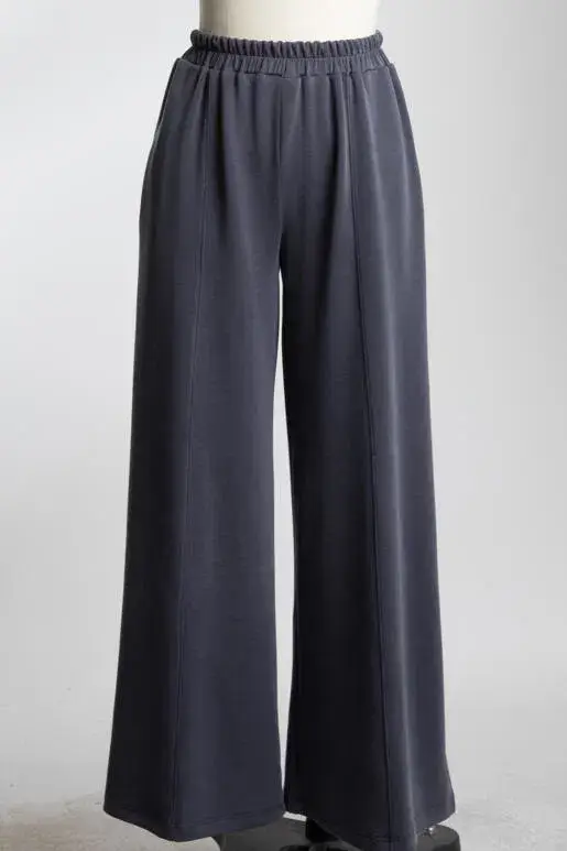 Final Touch - Wholesale Pants - Women's - Modal Jersey Wide Leg Pants - NP7033722