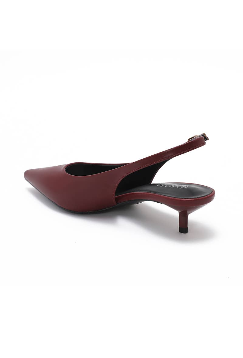 Joia Paris - Wholesale Low Heels - Women's - Pointed toe slingback pump, small thin heel H8-1021E17