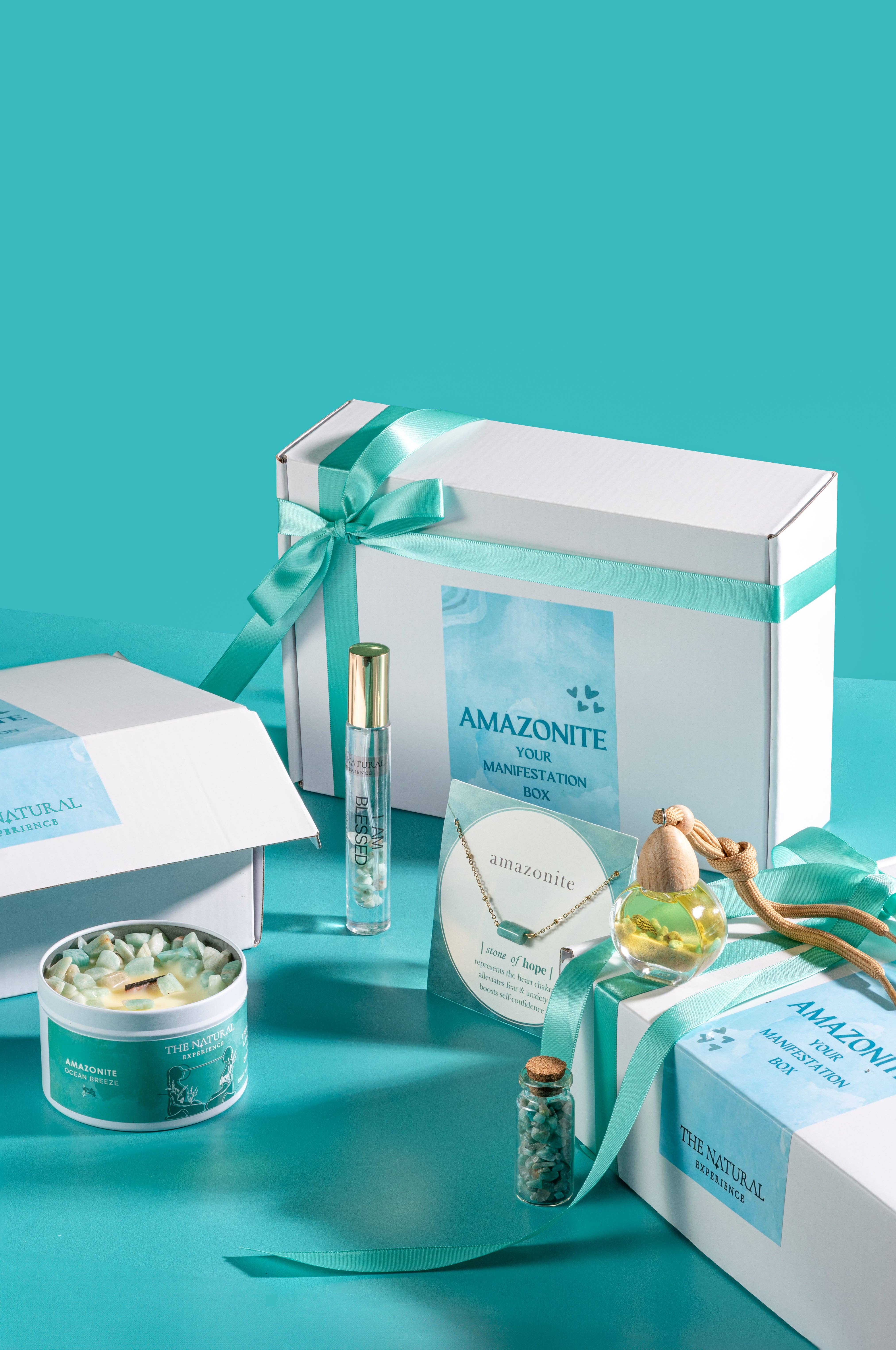 THE NATURAL EXPERIENCE - Wholesale Gift box - Amazonite - Unlock Your Manifestation & Hope Box1
