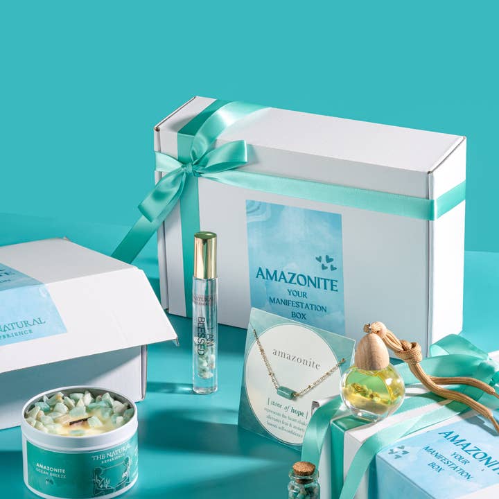 THE NATURAL EXPERIENCE - Wholesale Gift box - Amazonite - Unlock Your Manifestation & Hope Box1