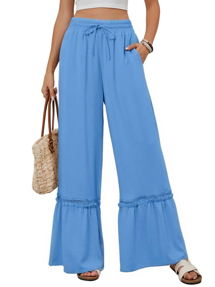 Rosa Clothing - Wholesale Pants - Women's - Women’s Loose High Waist Wide Leg Pants Casual Trousers5