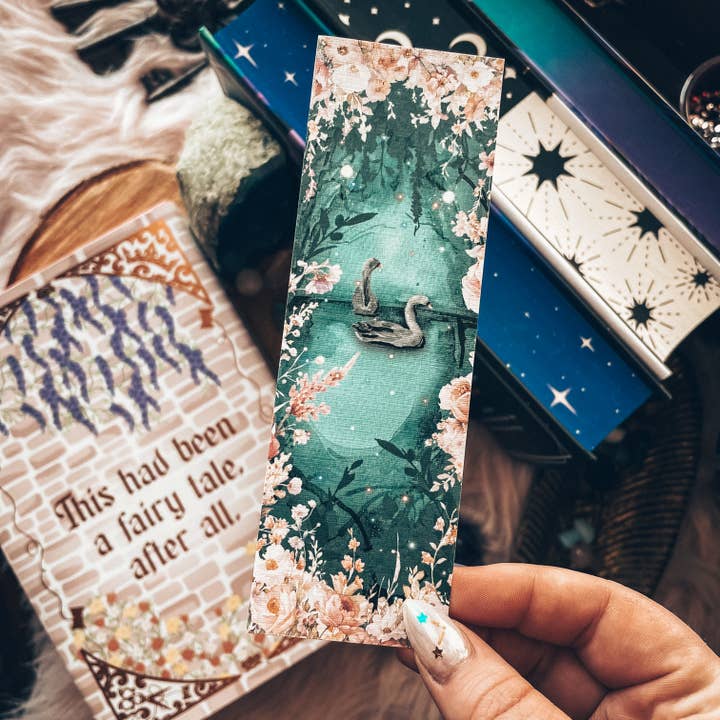 Mirkwood Scribes - Wholesale Bookmark - Enchanted Forest Swan Lake Bookmark1