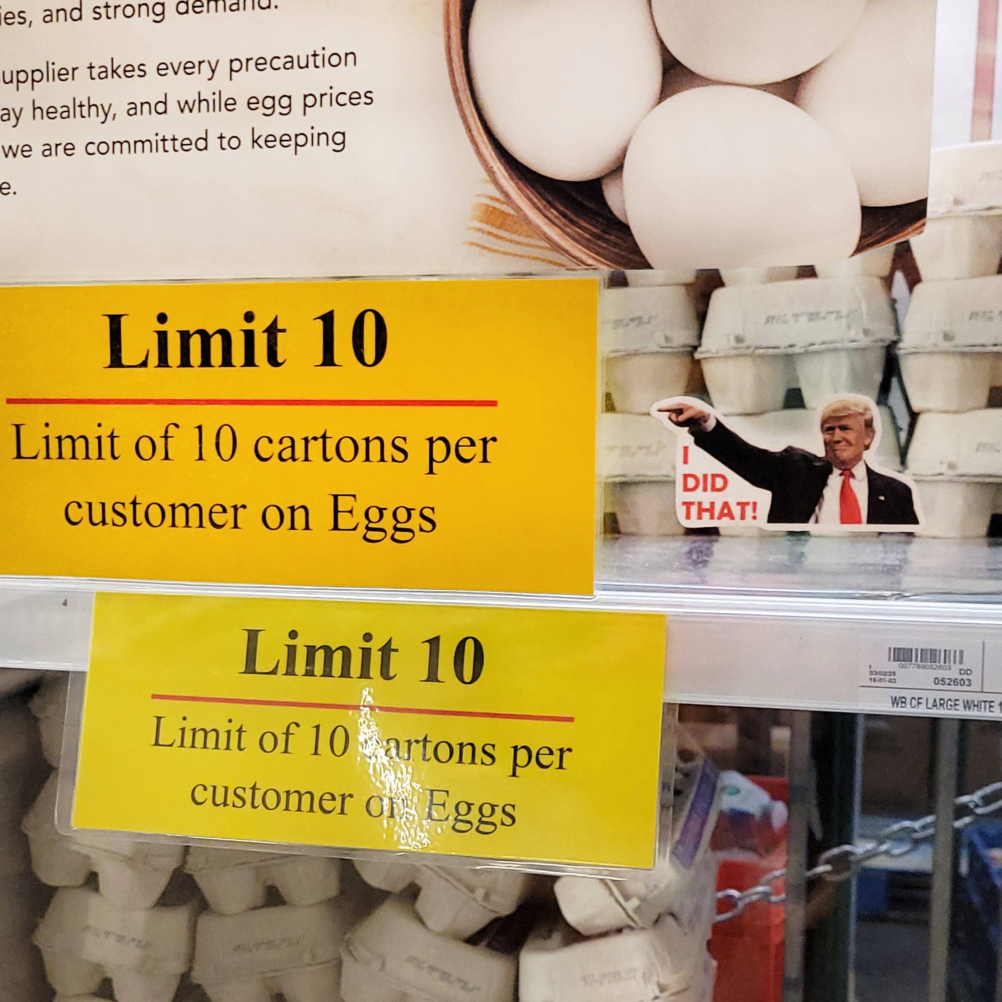 beve! - Wholesale Phone & Laptop Stickers - Trump "I Did That" Sticker for Price Increases, 3"1