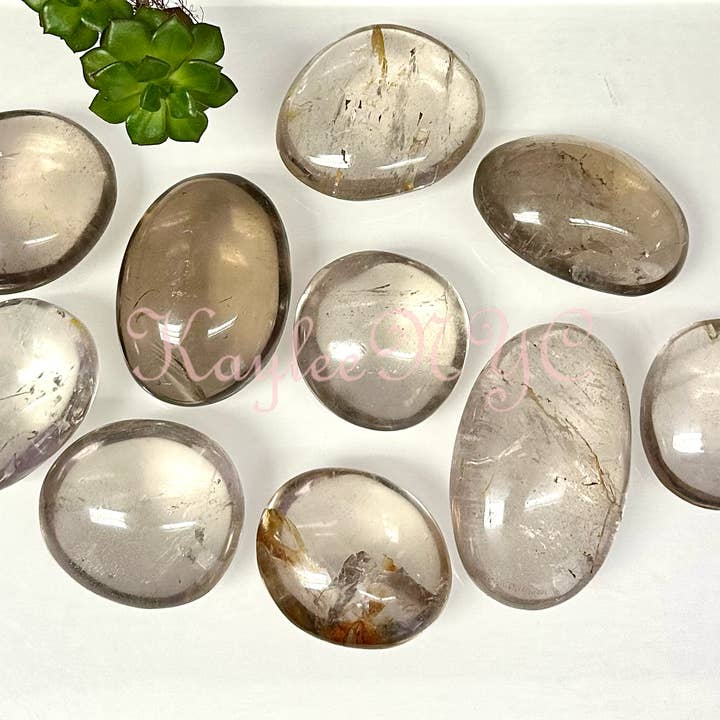 KayleeNYC - Wholesale Spiritual Stone/Crystal - Wholesale Lot 2 Lbs Natural Smoky Quartz Palm stone Crystal4